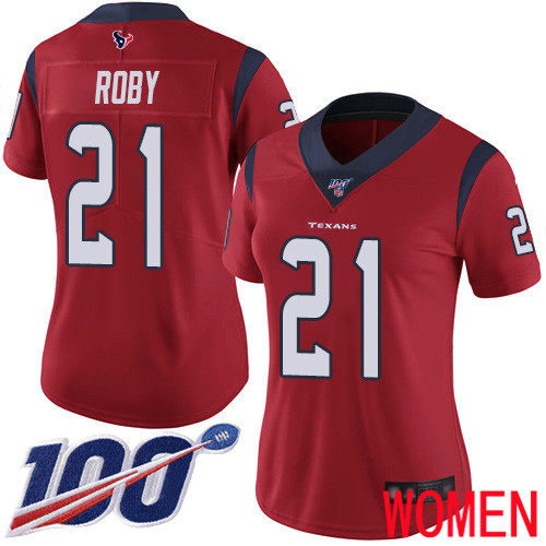 Houston Texans Limited Red Women Bradley Roby Alternate Jersey NFL Football #21 100th Season Vapor Untouchable->women nfl jersey->Women Jersey